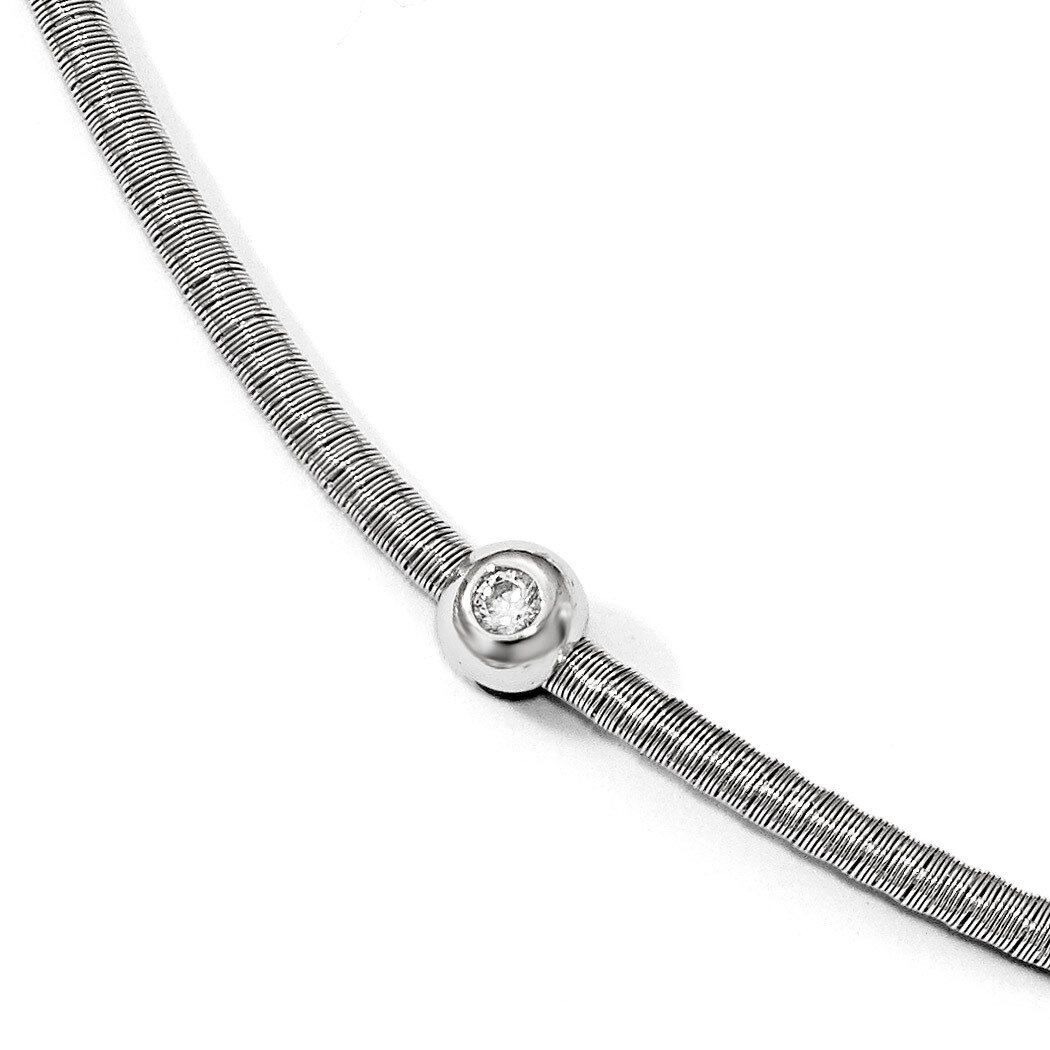 Leslie&#39;s CZ Necklace 16 Inch Sterling Silver Polished HB-QLF809-16, MPN: QLF809-16, 191101879555