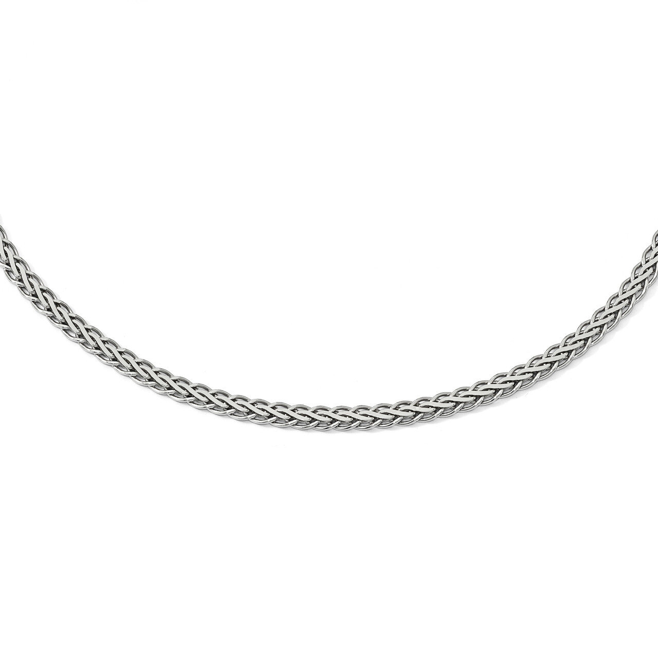 Leslie&#39;s Flat Diamond-cut Spiga Necklace 18 Inch Sterling Silver HB-QLF858-18, MPN: QLF858-18, 1911…