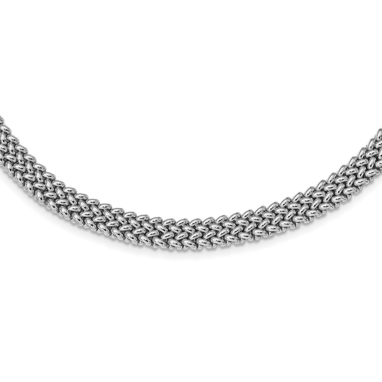 Leslie&#39;s Fancy Link Necklace 18 Inch Sterling Silver Polished HB-QLF893-18, MPN: QLF893-18, 1911012…