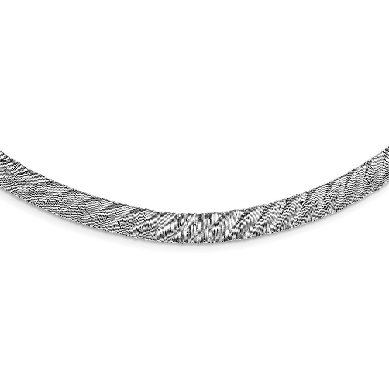Mesh Necklace 18 Inch Sterling Silver Textured HB-QLF920-18