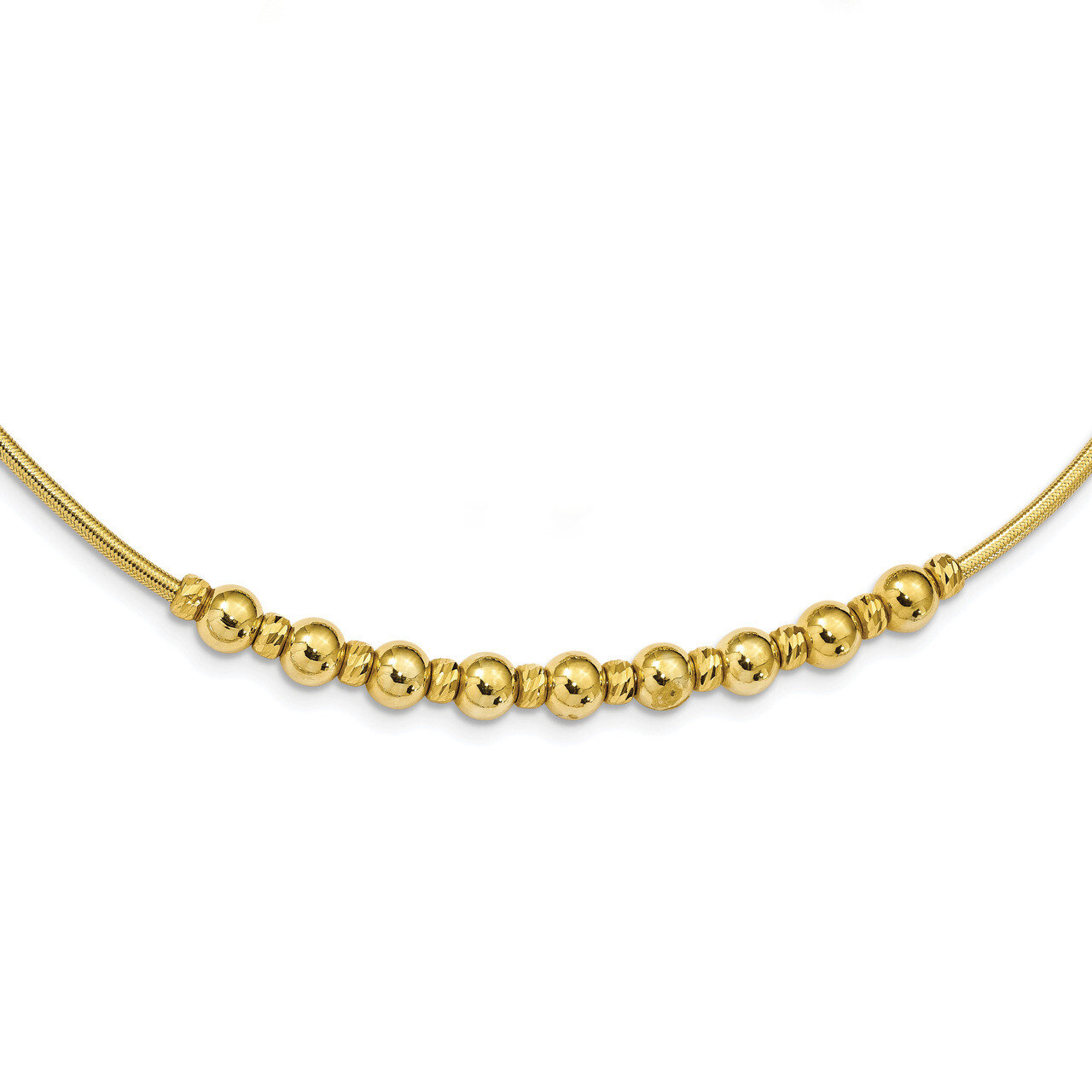 Magnetic Clasp Necklace 18 Inch Sterling Silver Gold-tone HB-QLF988-18