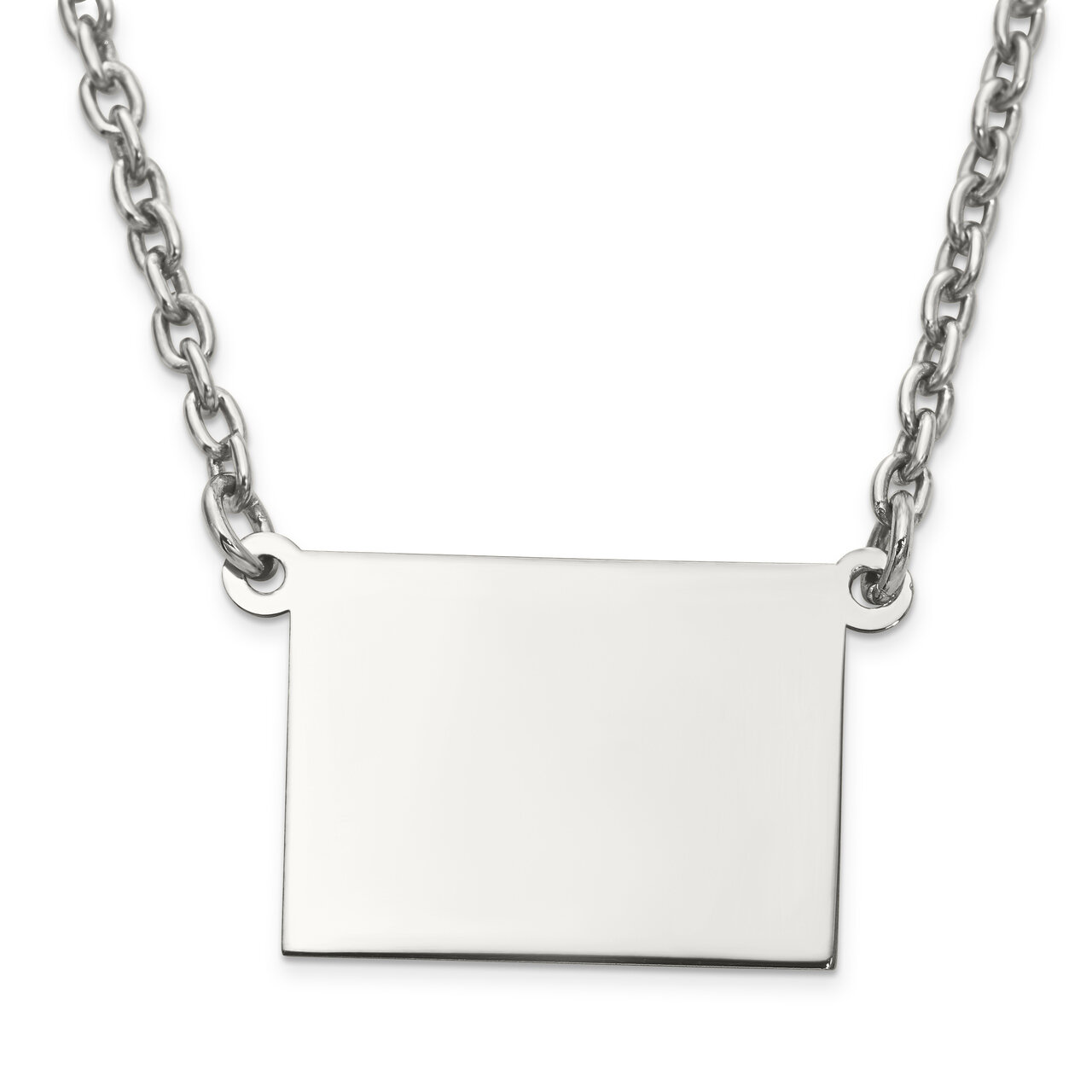 Colorado State Pendant Necklace with Chain Sterling Silver Engravable XNA706SS-CO
