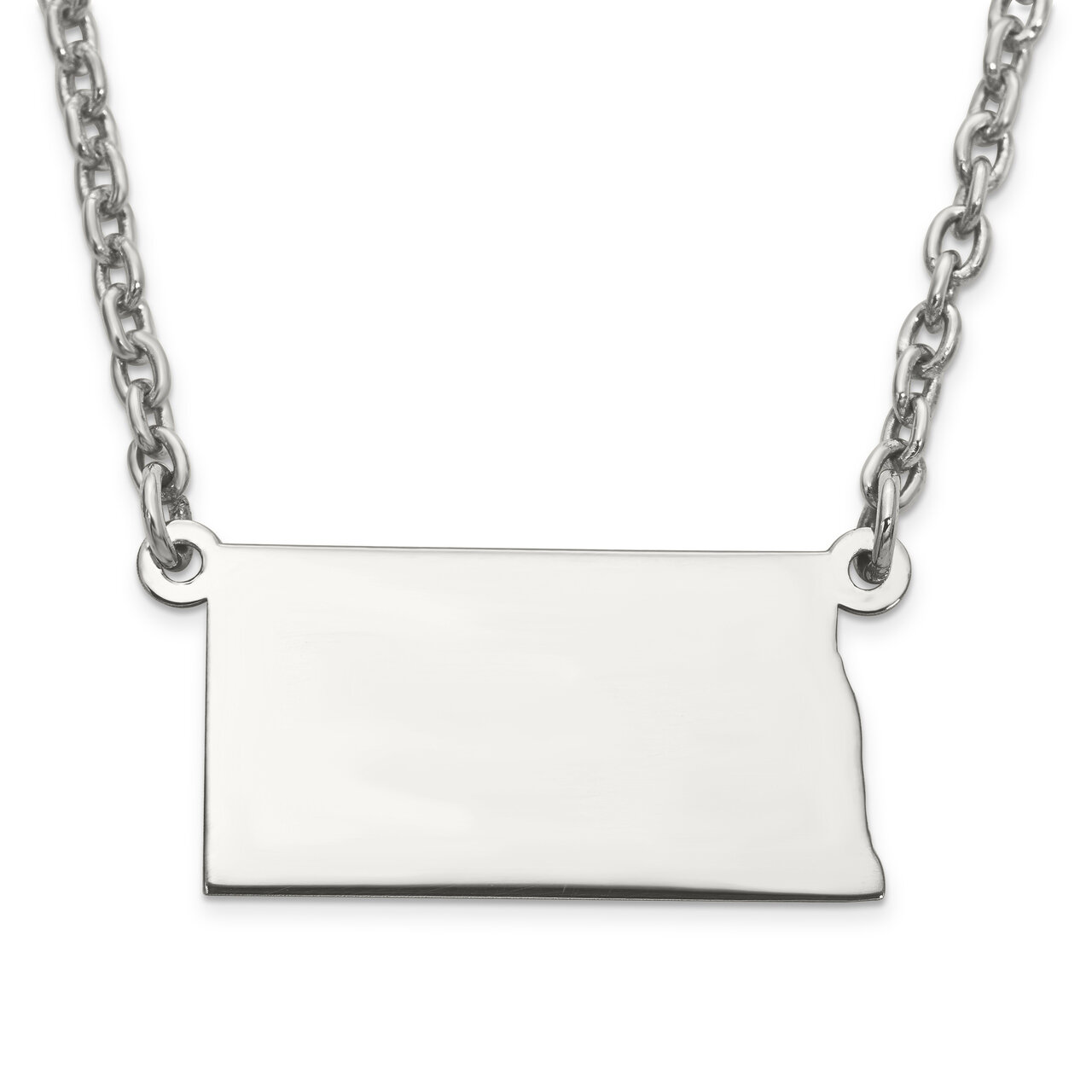 North Dakota State Pendant Necklace with Chain 14k White Gold Engravable XNA706W-ND, MPN: XNA706W-N…