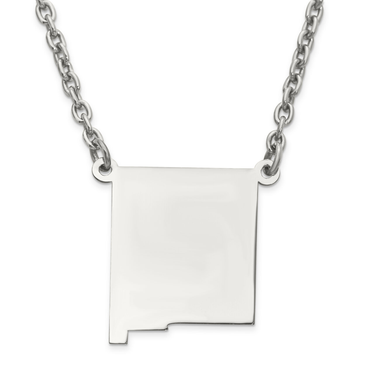 New Mexico State Pendant Necklace with Chain 14k White Gold Engravable XNA706W-NM, MPN: XNA706W-NM,…