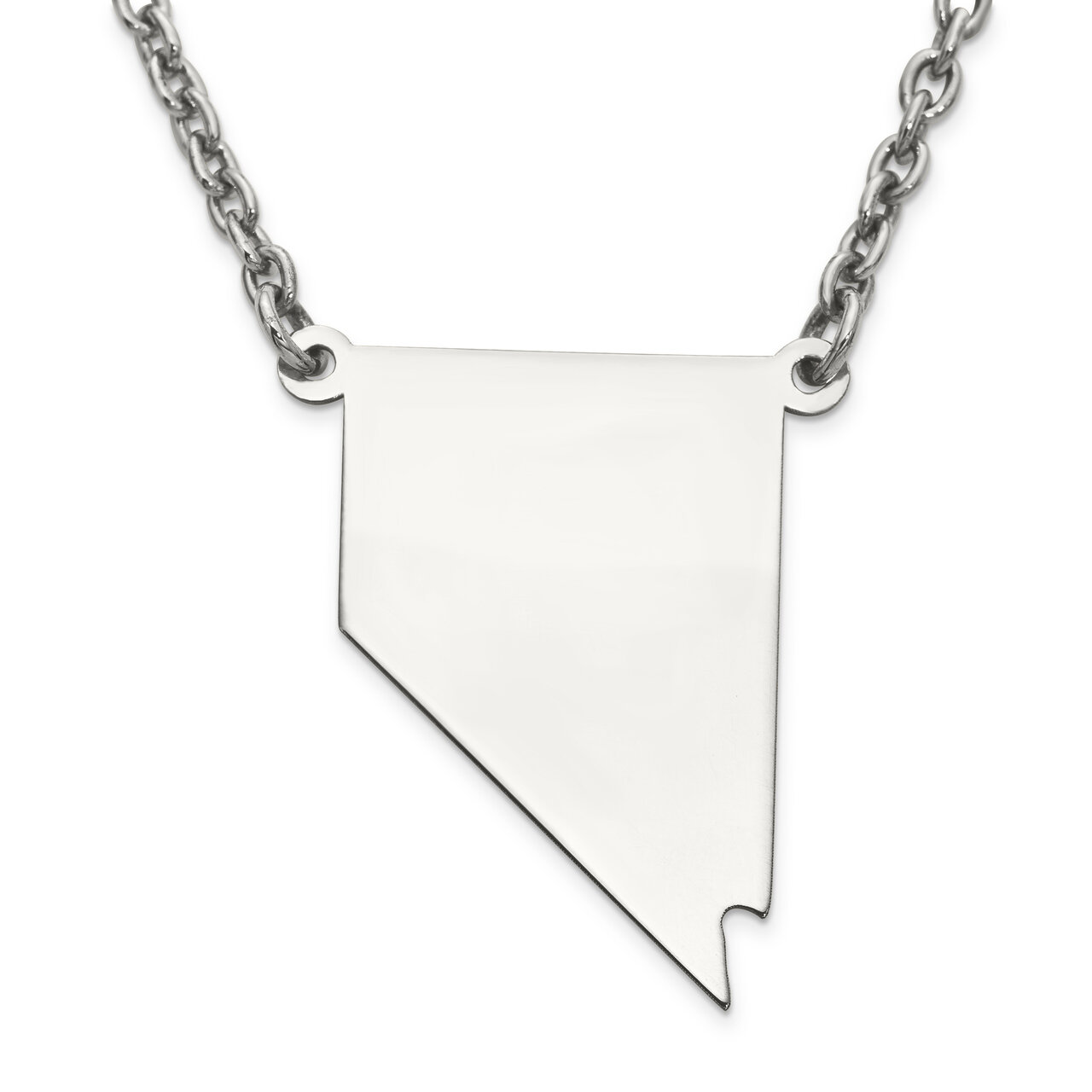 Nevada State Pendant Necklace with Chain 14k White Gold Engravable XNA706W-NV, MPN: XNA706W-NV, 886…