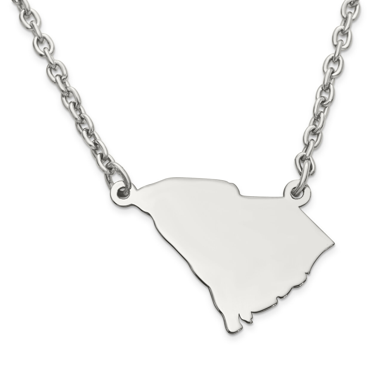 South Carolina State Pendant Necklace with Chain 14k White Gold Engravable XNA706W-SC, MPN: XNA706W…