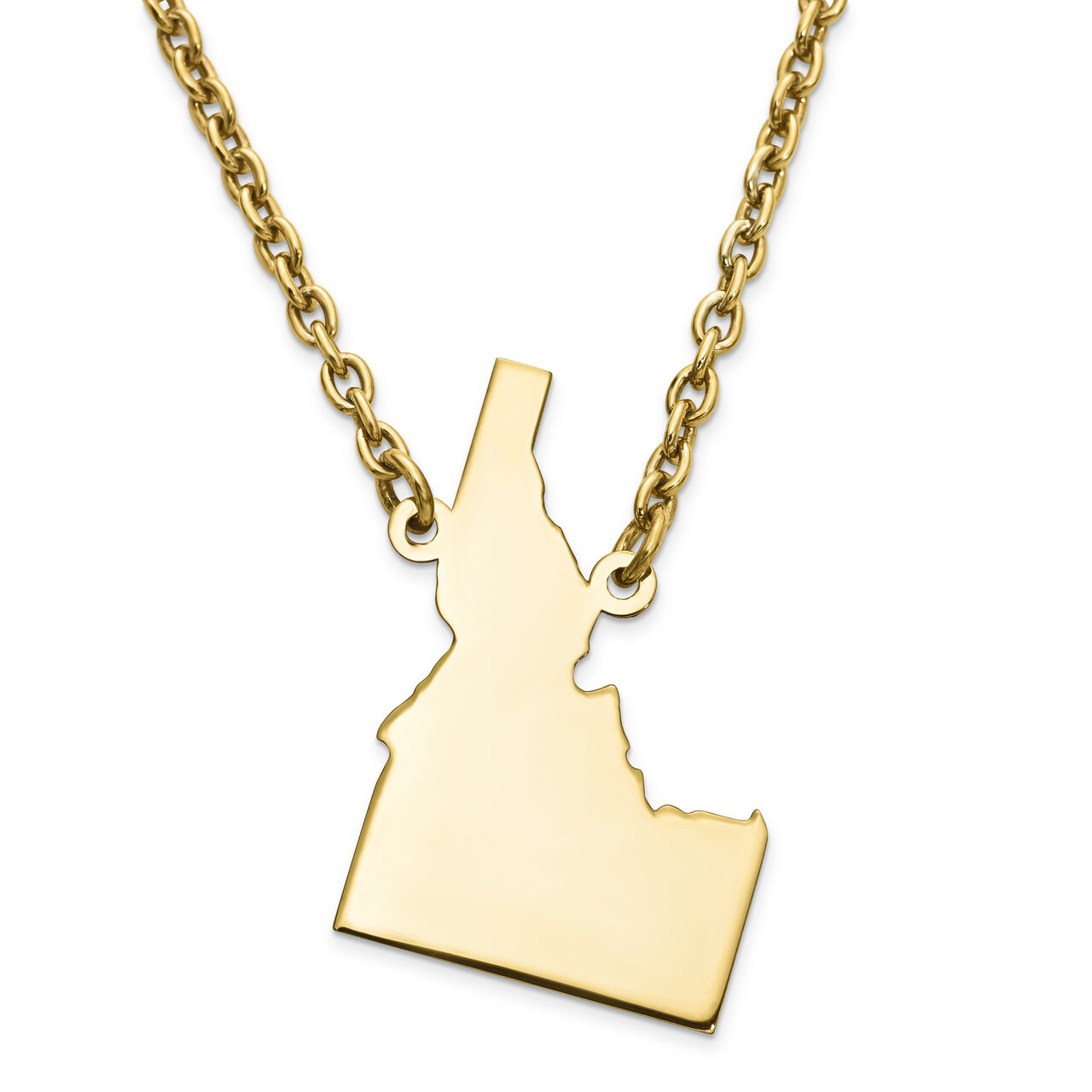 Idaho State Pendant Necklace with Chain 14k Yellow Gold Engravable XNA706Y-ID, MPN: XNA706Y-ID, 886…