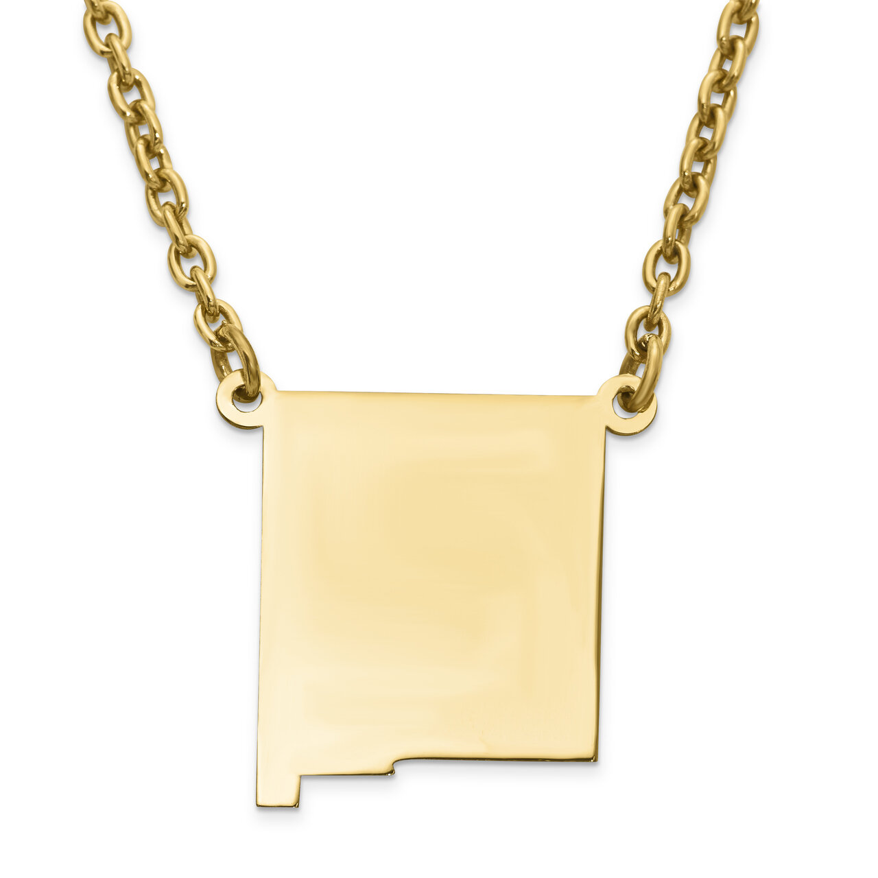 New Mexico State Pendant Necklace with Chain 14k Yellow Gold Engravable XNA706Y-NM, MPN: XNA706Y-NM…