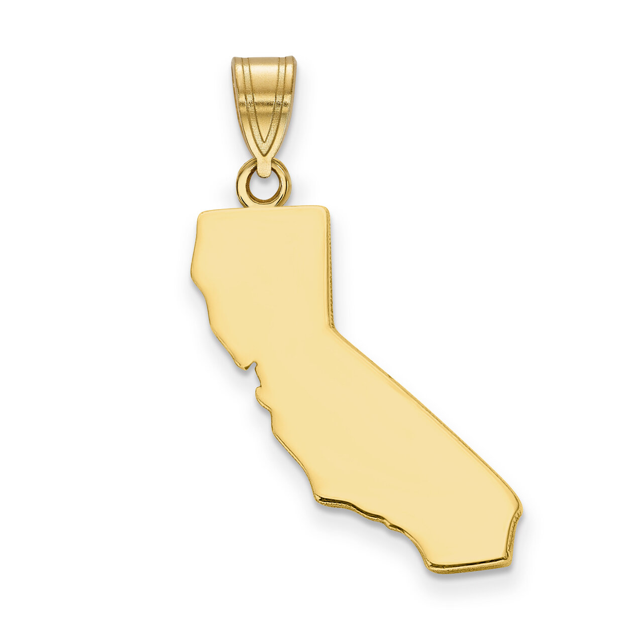 California State Pendant Charm Gold-plated on Silver Engravable XNA707GP-CA