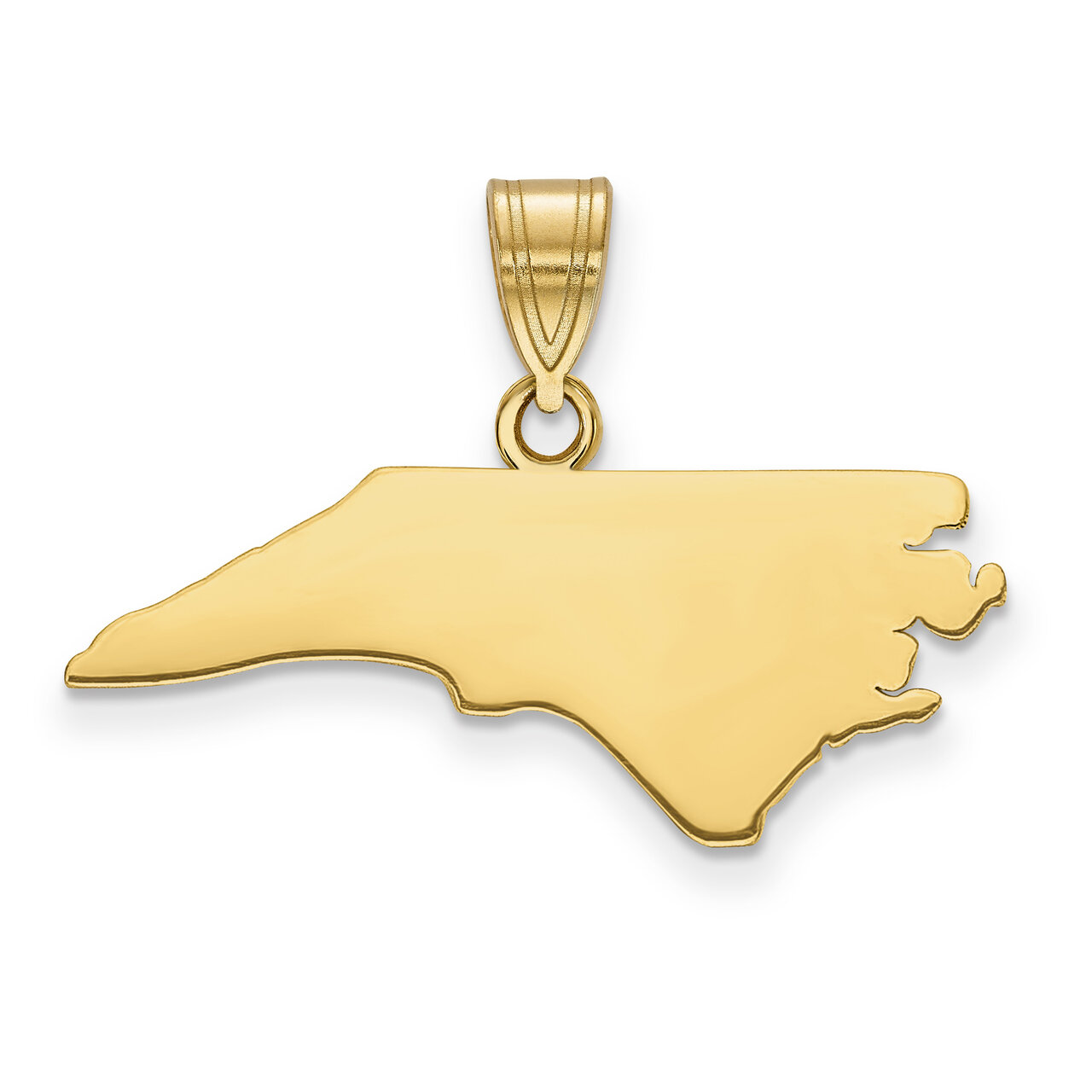 North Carolina State Pendant Charm Gold-plated on Silver Engravable XNA707GP-NC, MPN: XNA707GP-NC, …