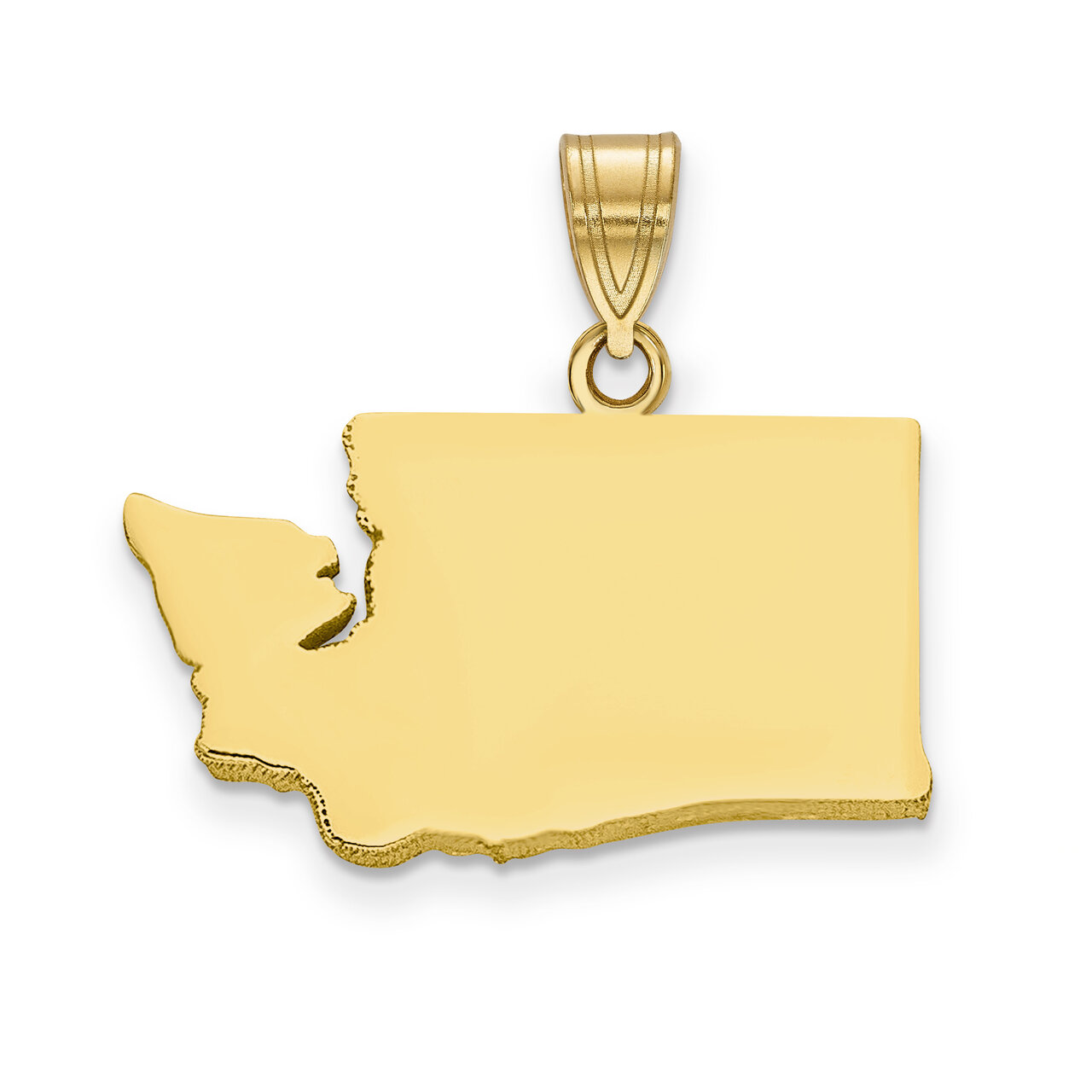 Washington State Pendant Charm Gold-plated on Silver Engravable XNA707GP-WA