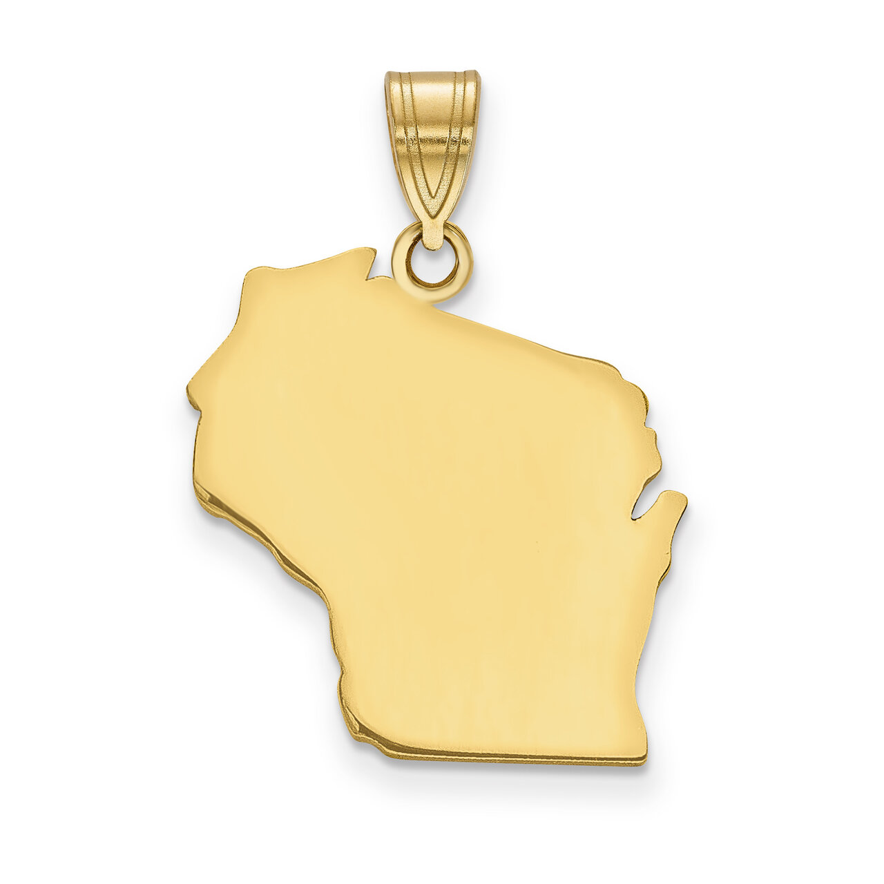 Wisconsin State Pendant Charm Gold-plated on Silver Engravable XNA707GP-WI, MPN: XNA707GP-WI, 88677…
