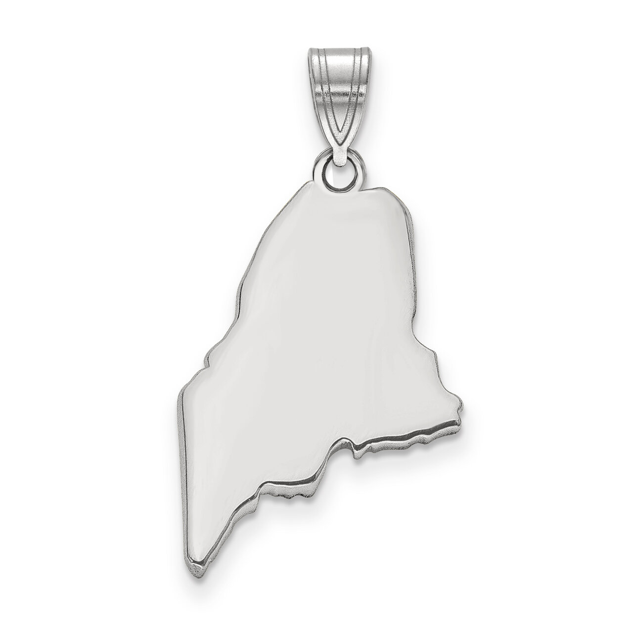 Maine State Pendant Charm Sterling Silver Engravable XNA707SS-ME, MPN: XNA707SS-ME, 886774753034