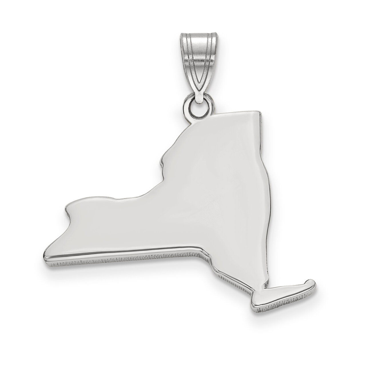New York State Pendant Charm Sterling Silver Engravable XNA707SS-NY, MPN: XNA707SS-NY, 886774753164