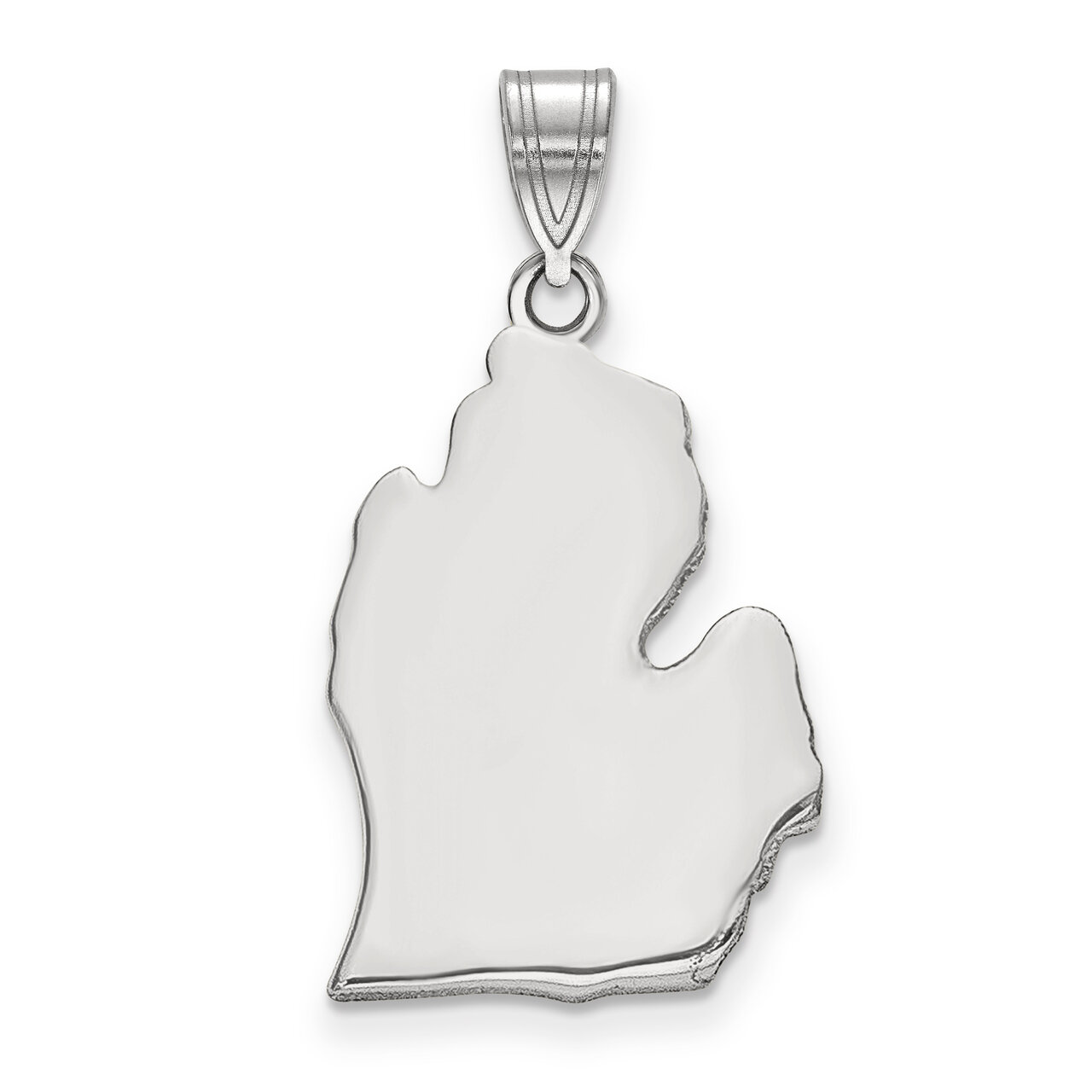 Michigan State Pendant Charm 14k White Gold Engravable XNA707W-MI, MPN: XNA707W-MI, 886774753546