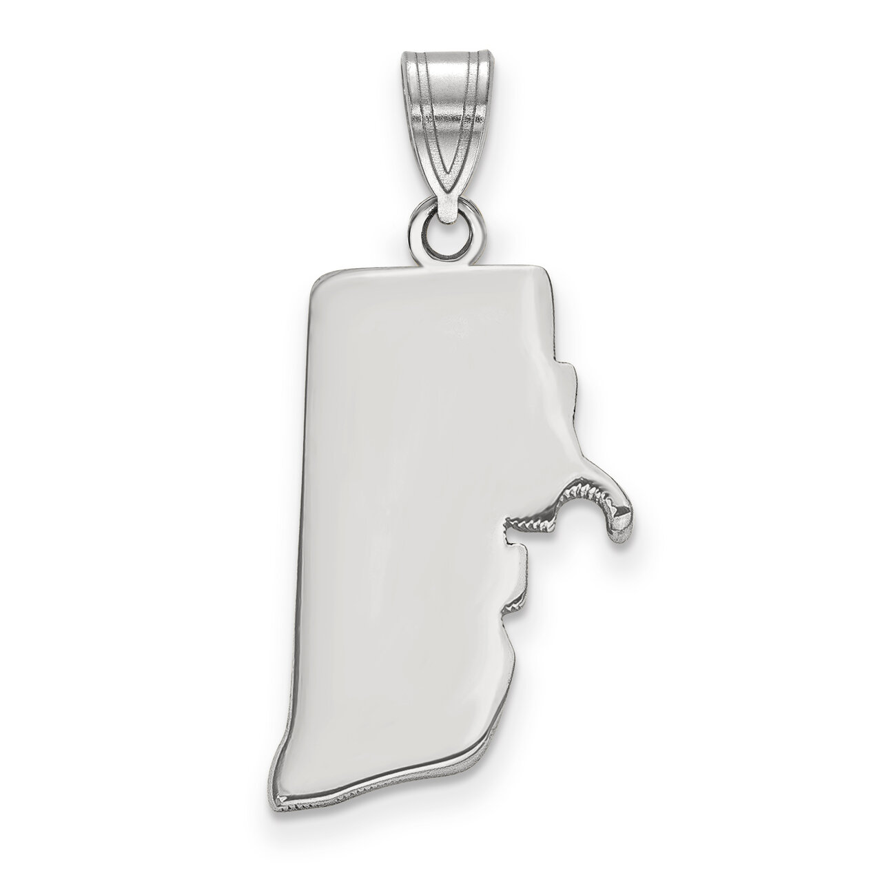 Rhode Island State Pendant Charm 14k White Gold Engravable XNA707W-RI, MPN: XNA707W-RI, 886774753713