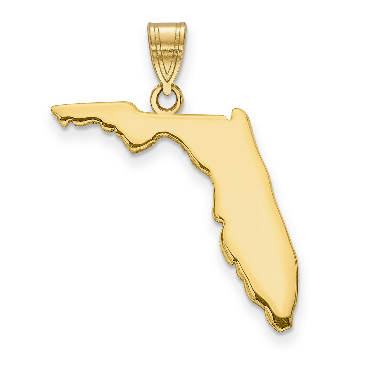 Florida State Pendant Charm 14k Yellow Gold Engravable XNA707Y-FL