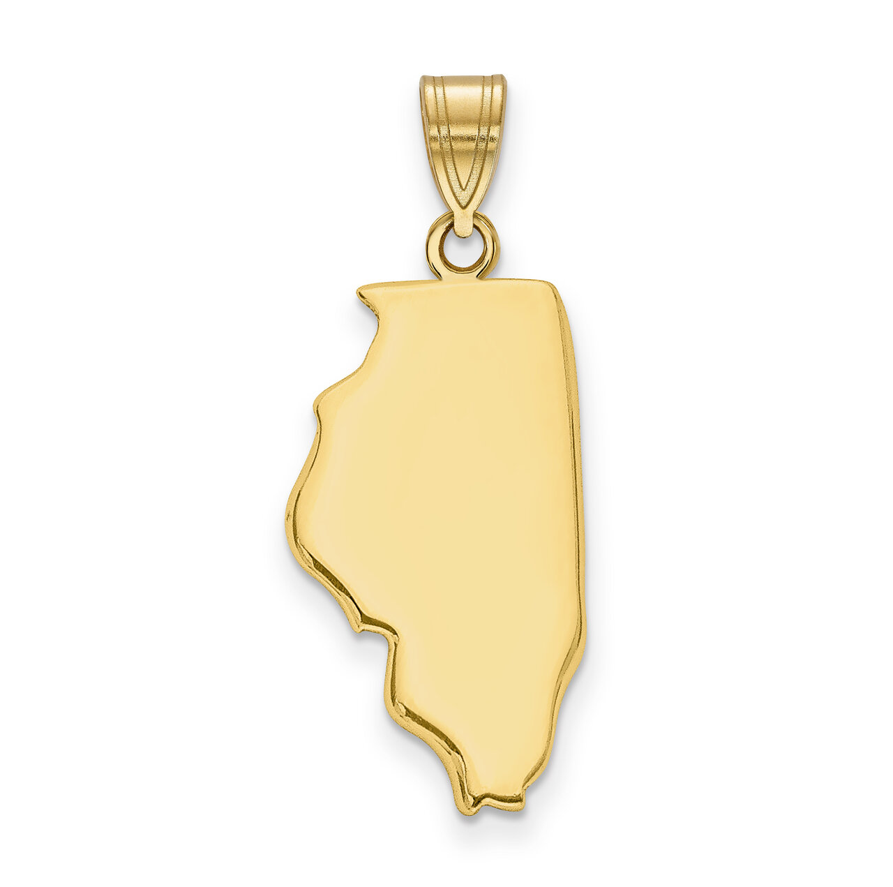 Illinois State Pendant Charm 14k Yellow Gold Engravable XNA707Y-IL, MPN: XNA707Y-IL, 886774753966