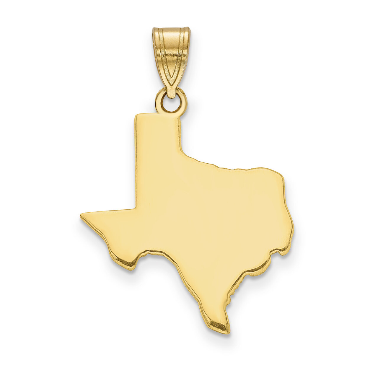 Texas State Pendant Charm 14k Yellow Gold Engravable XNA707Y-TX