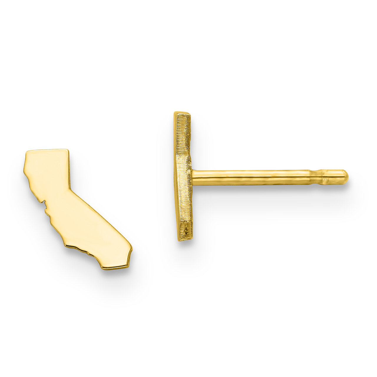 California State Small Earrings Gold-plated on Silver Engravable XNE50GP-CA