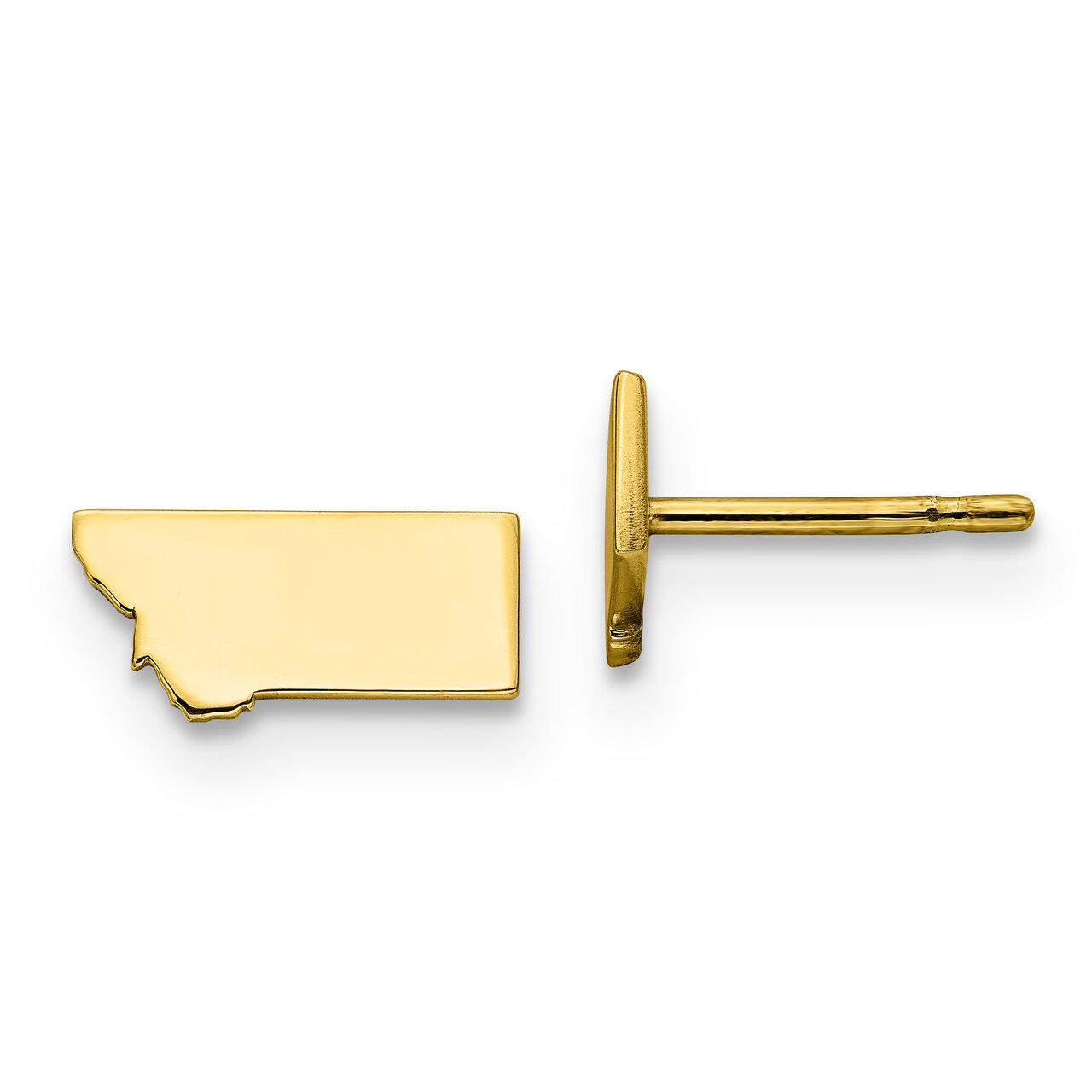 Montana State Small Earrings Gold-plated on Silver Engravable XNE50GP-MT, MPN: XNE50GP-MT, 88677456…