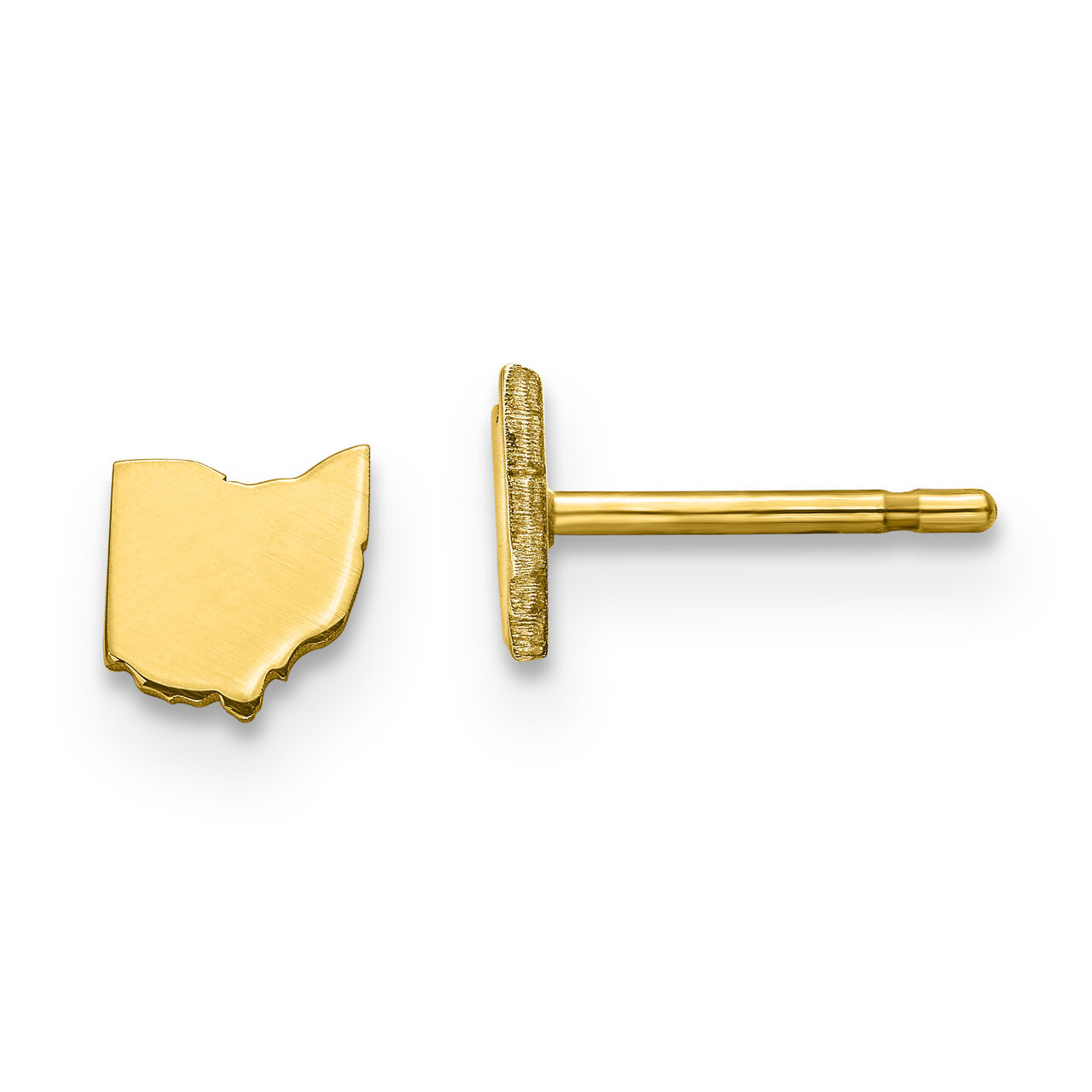 Ohio State Small Earrings Gold-plated on Silver Engravable XNE50GP-OH, MPN: XNE50GP-OH, 886774566696