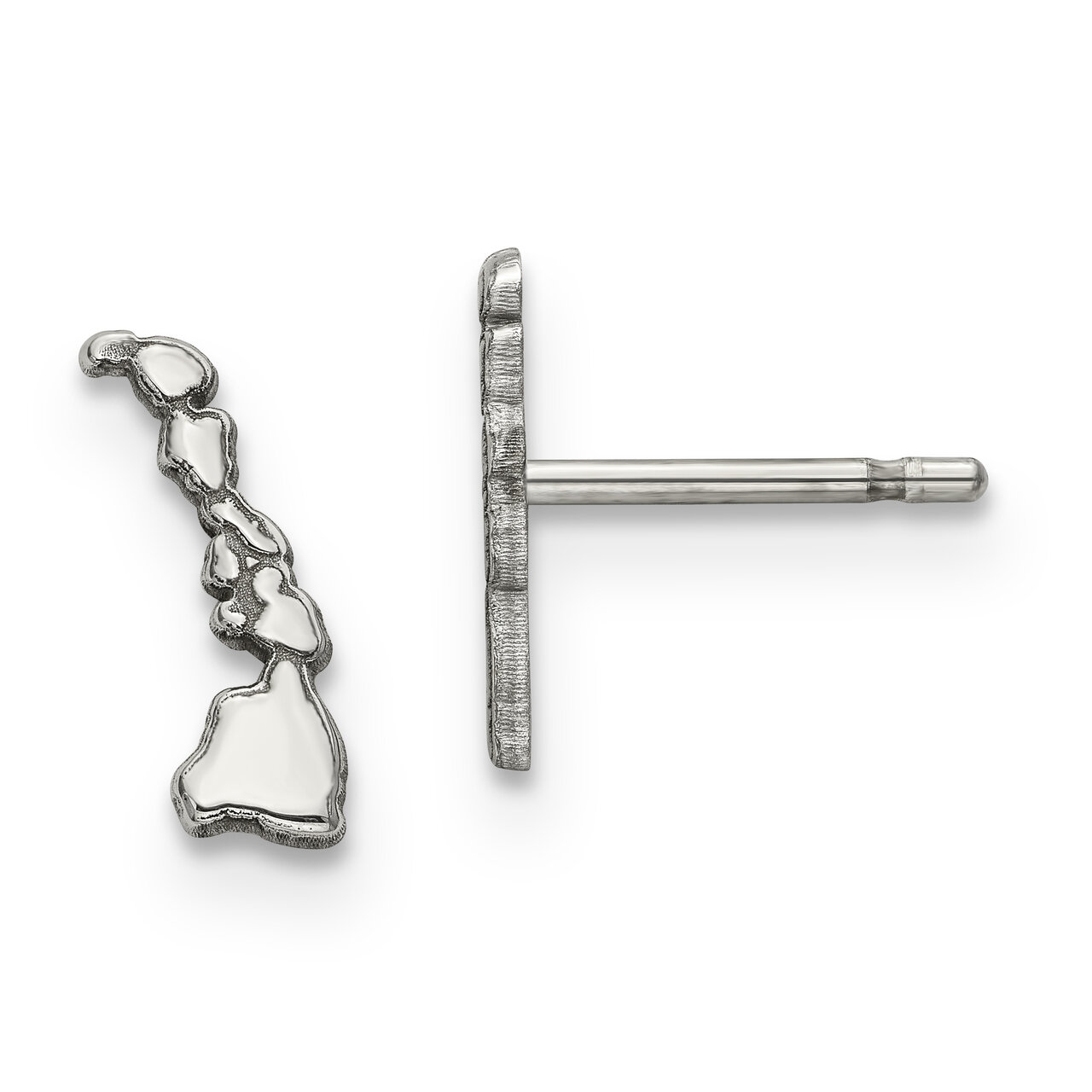Hawaii State Small Earrings Sterling Silver Engravable XNE50SS-HI, MPN: XNE50SS-HI, 886774566955