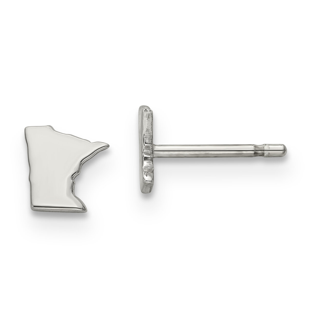 Minnesota State Small Earrings Sterling Silver Engravable XNE50SS-MN, MPN: XNE50SS-MN, 886774567075