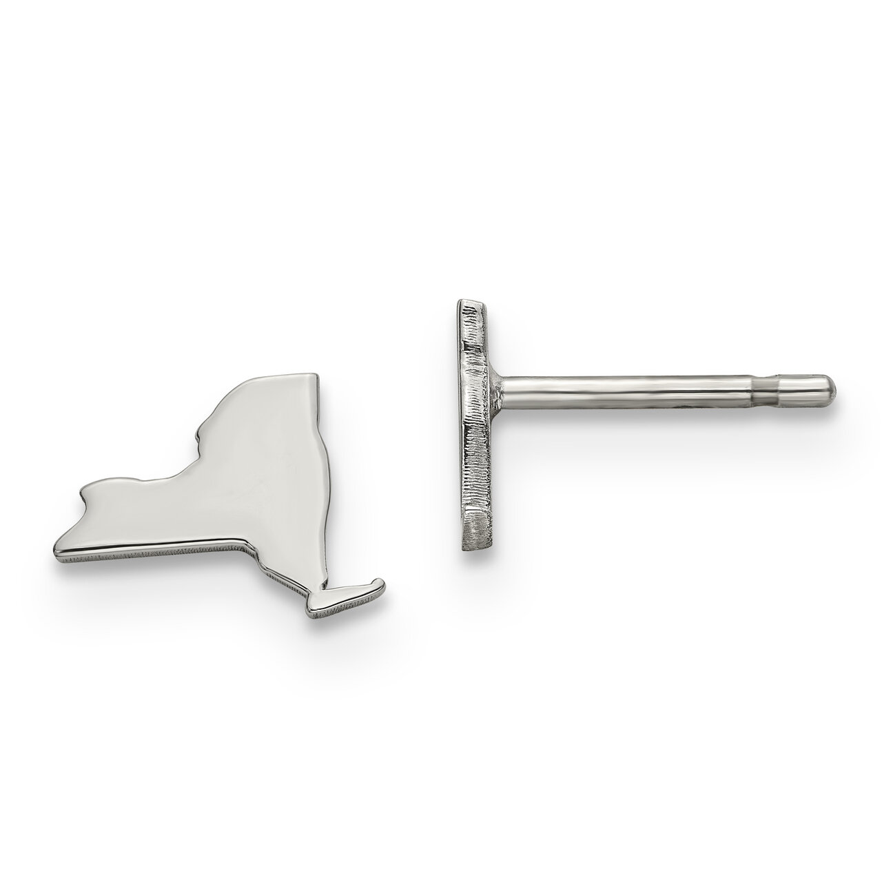 New York State Small Earrings Sterling Silver Engravable XNE50SS-NY, MPN: XNE50SS-NY, 886774567181