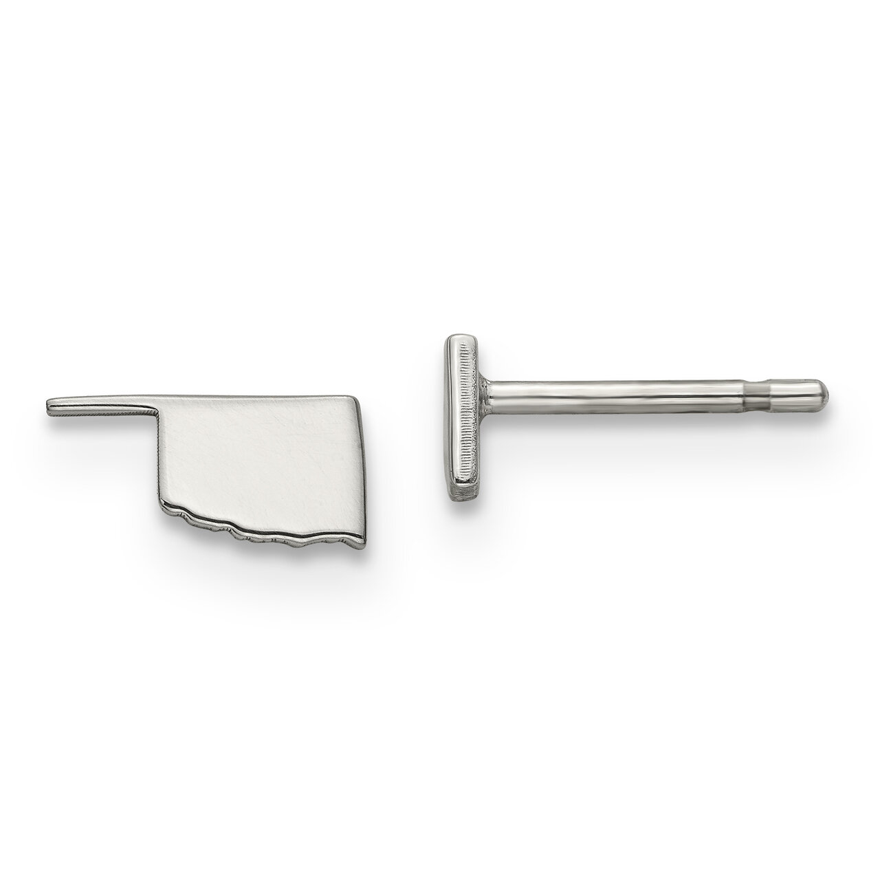 Oklahoma State Small Earrings Sterling Silver Engravable XNE50SS-OK, MPN: XNE50SS-OK, 886774567204