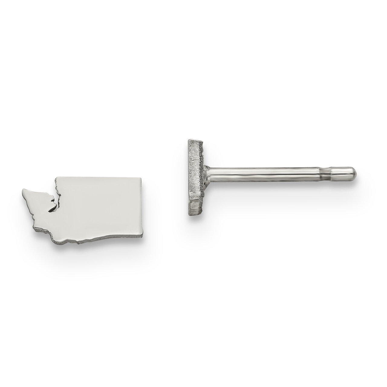 Washington State Small Earrings Sterling Silver Engravable XNE50SS-WA, MPN: XNE50SS-WA, 886774567310