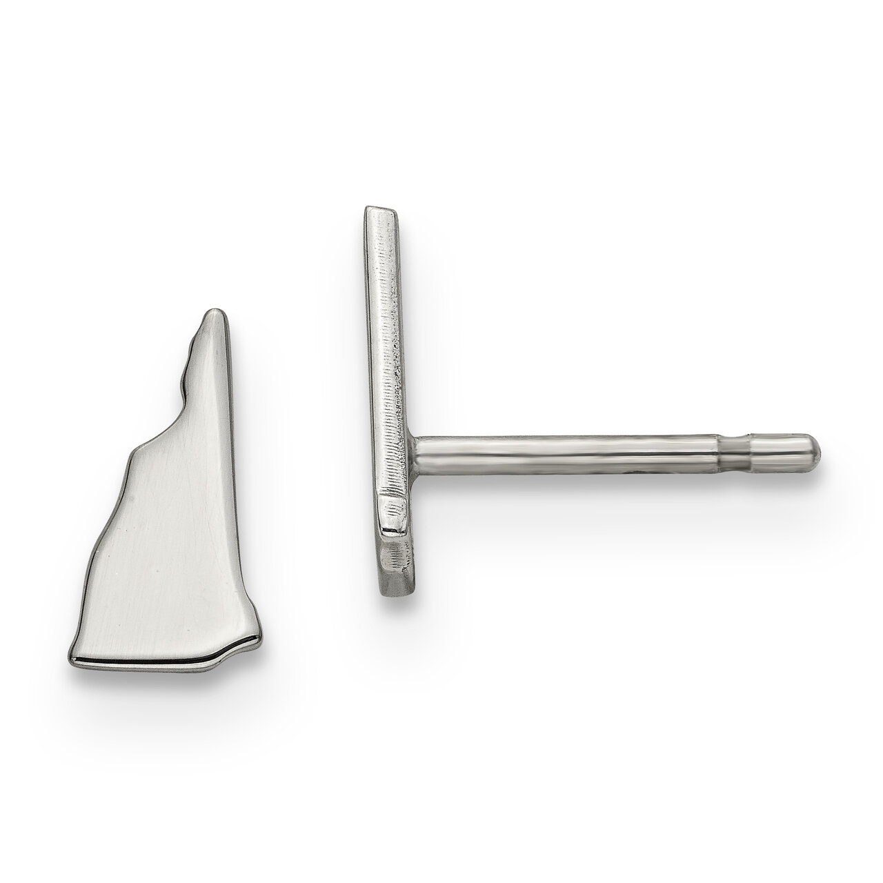 New Hampshire State Small Earrings 14k White Gold Engravable XNE50W-NH, MPN: XNE50W-NH, 886774758626