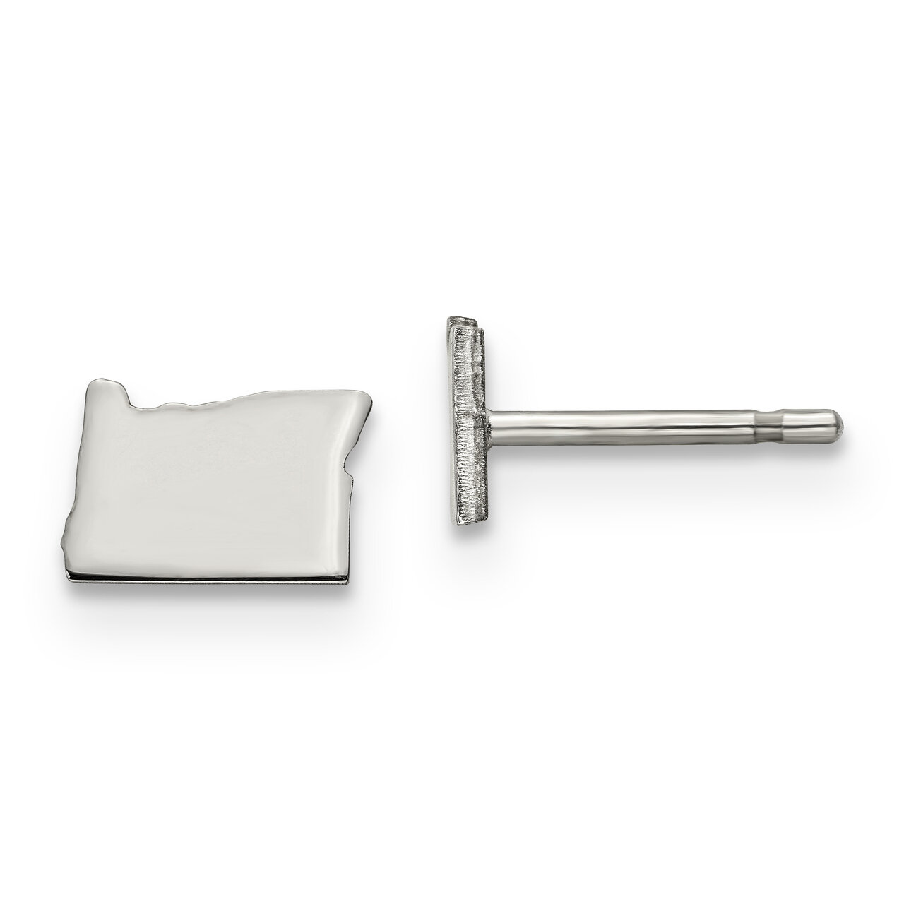 Oregon State Small Earrings 14k White Gold Engravable XNE50W-OR, MPN: XNE50W-OR, 886774758695