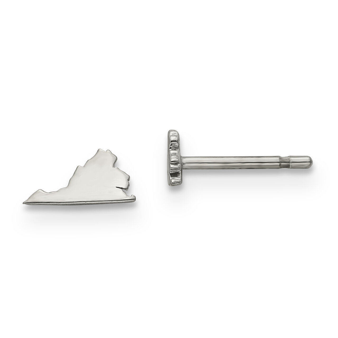 Virginia State Small Earrings 14k White Gold Engravable XNE50W-VA, MPN: XNE50W-VA, 886774758770