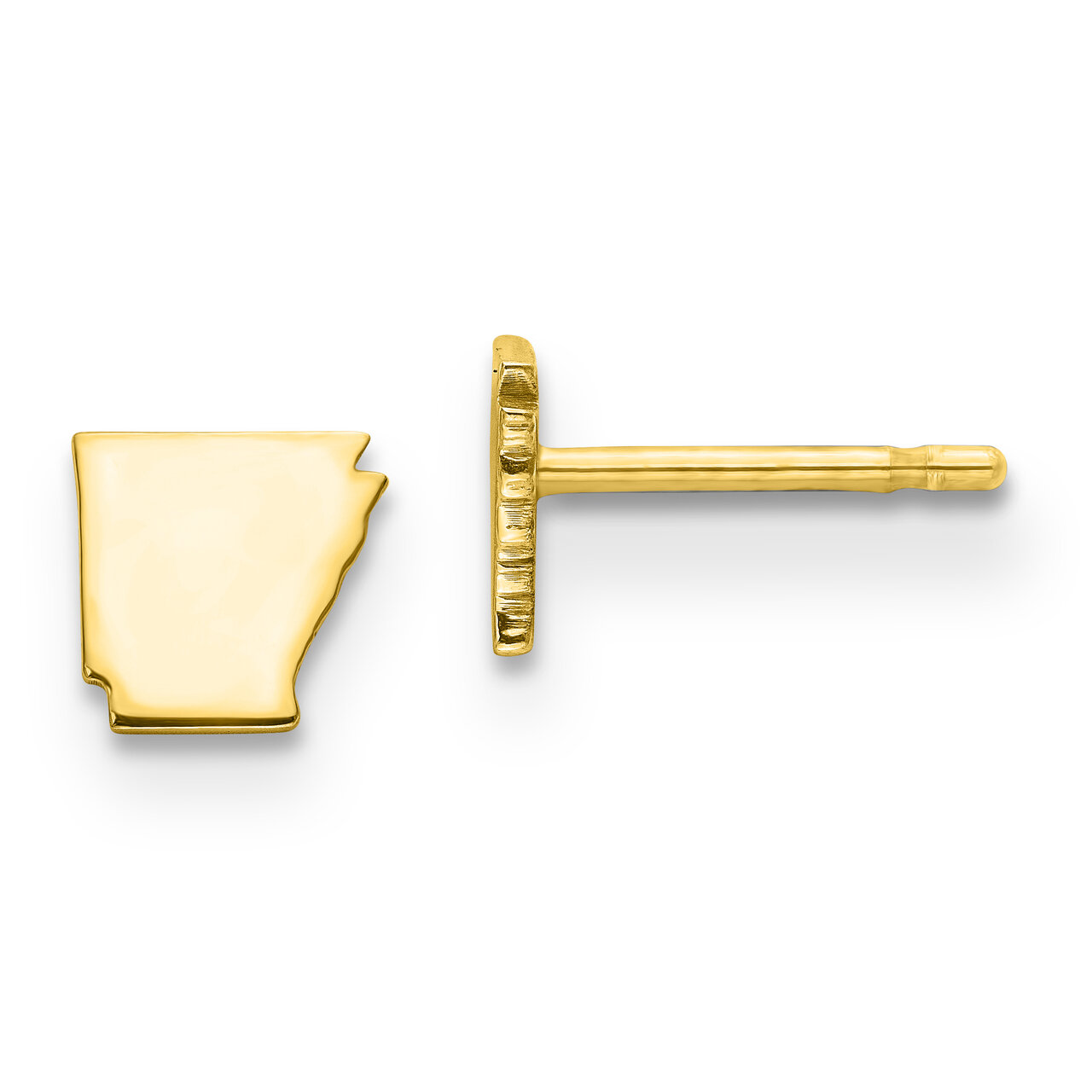 Arkansas State Small Earrings 14k Yellow Gold Engravable XNE50Y-AR, MPN: XNE50Y-AR, 886774758855
