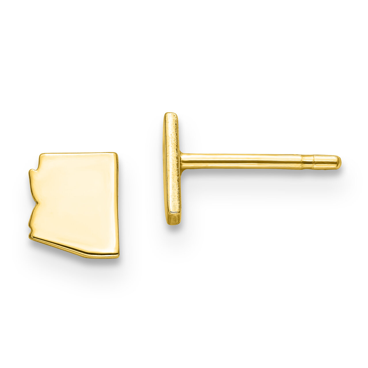 Arizona State Small Earrings 14k Yellow Gold Engravable XNE50Y-AZ