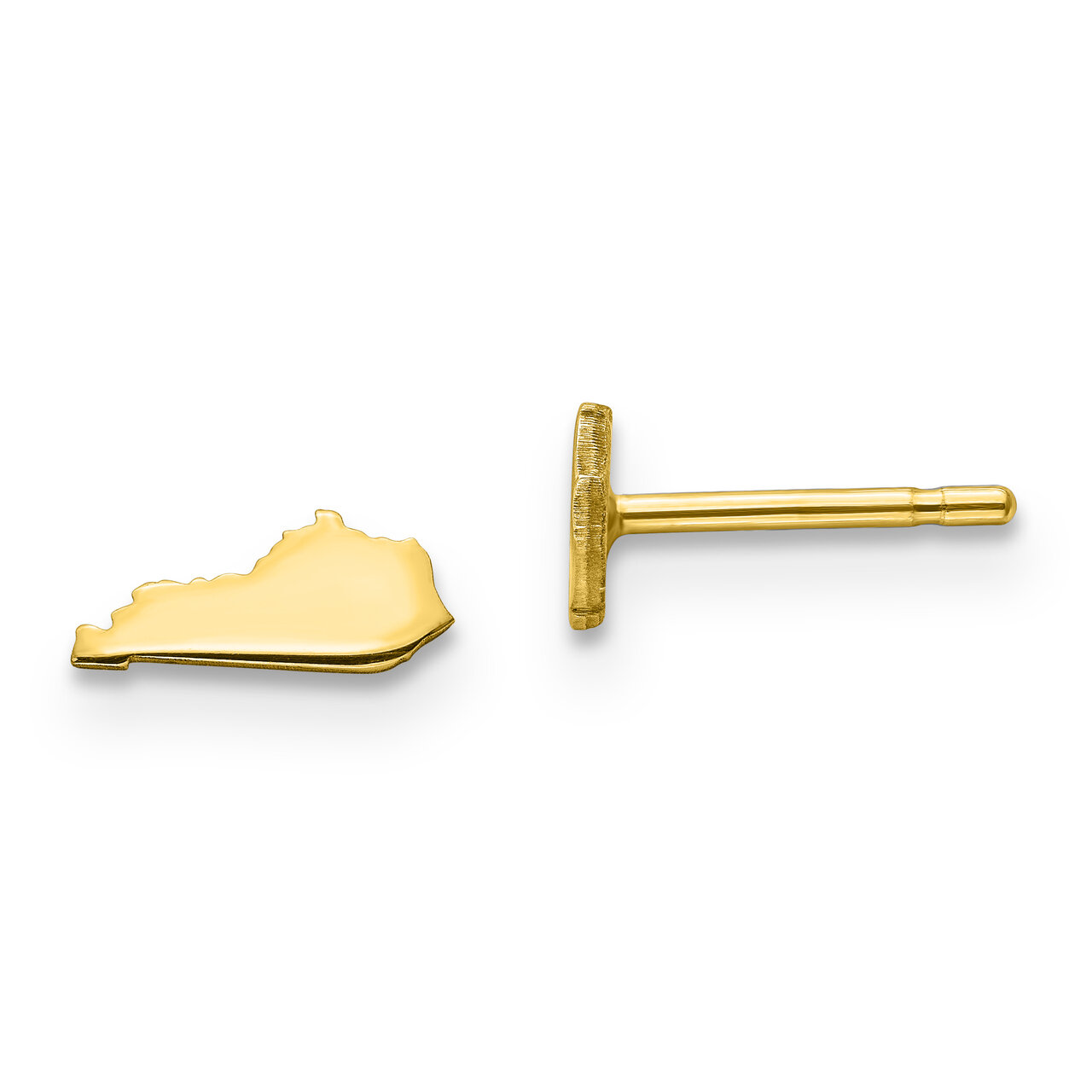 Kentucky State Small Earrings 14k Yellow Gold Engravable XNE50Y-KY