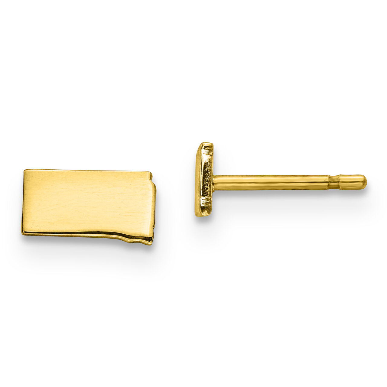 South Dakota State Small Earrings 14k Yellow Gold Engravable XNE50Y-SD, MPN: XNE50Y-SD, 886774759234