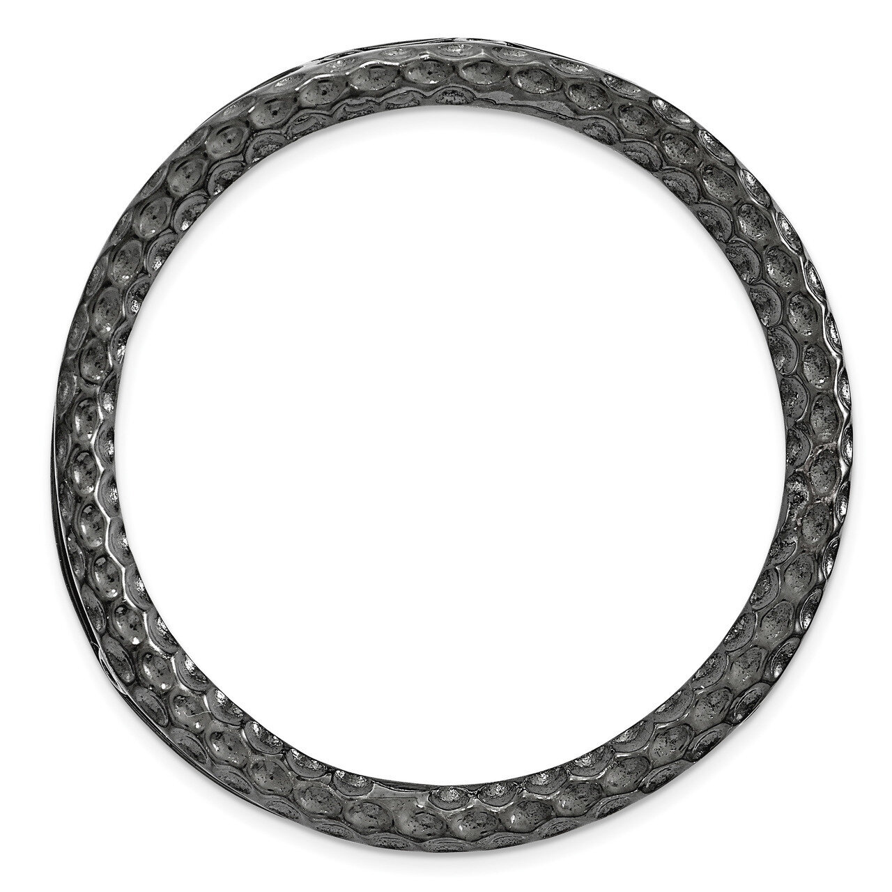 Large Chain Slide Sterling Silver Black-plated QSK1765
