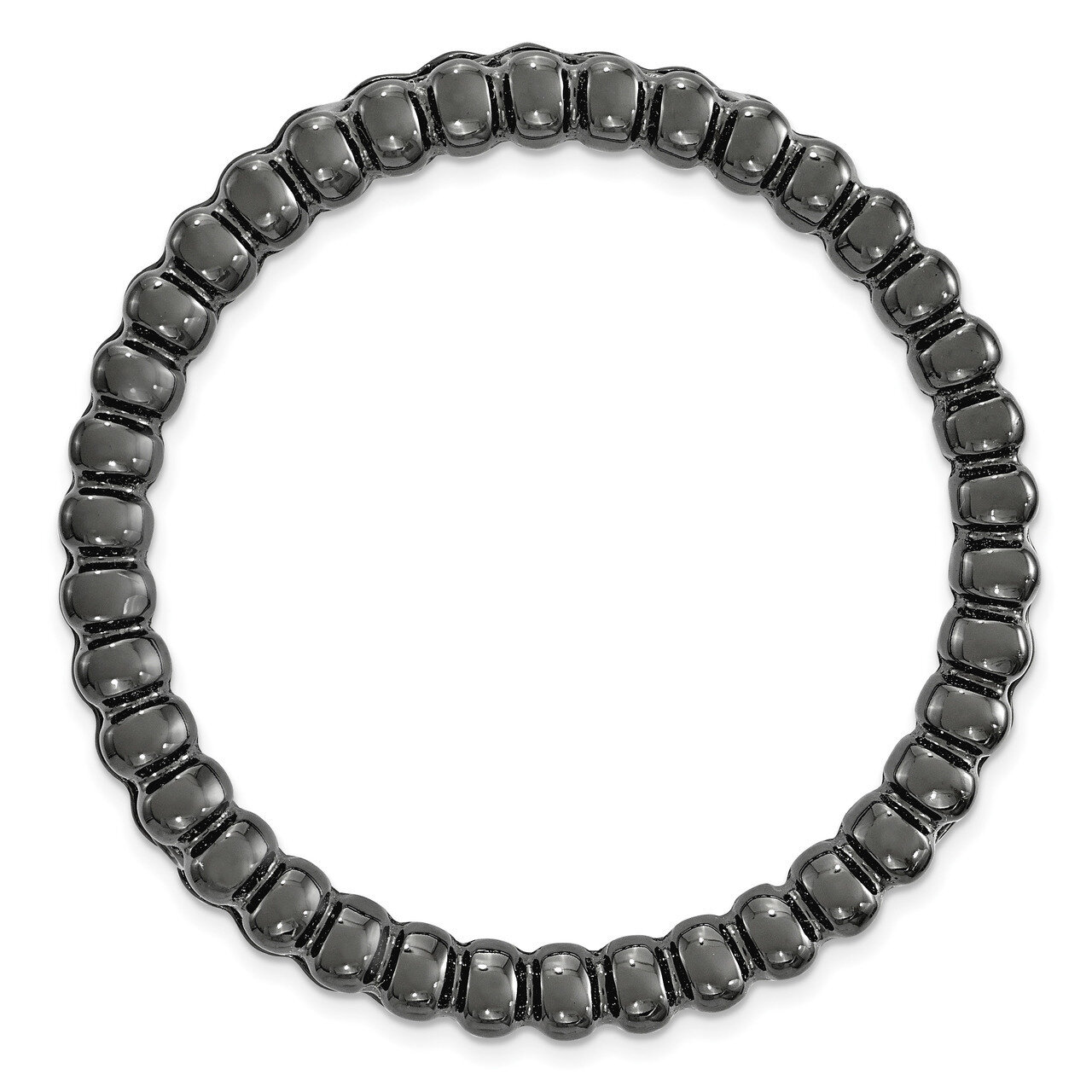 Large Chain Slide Sterling Silver Black-plated QSK1769