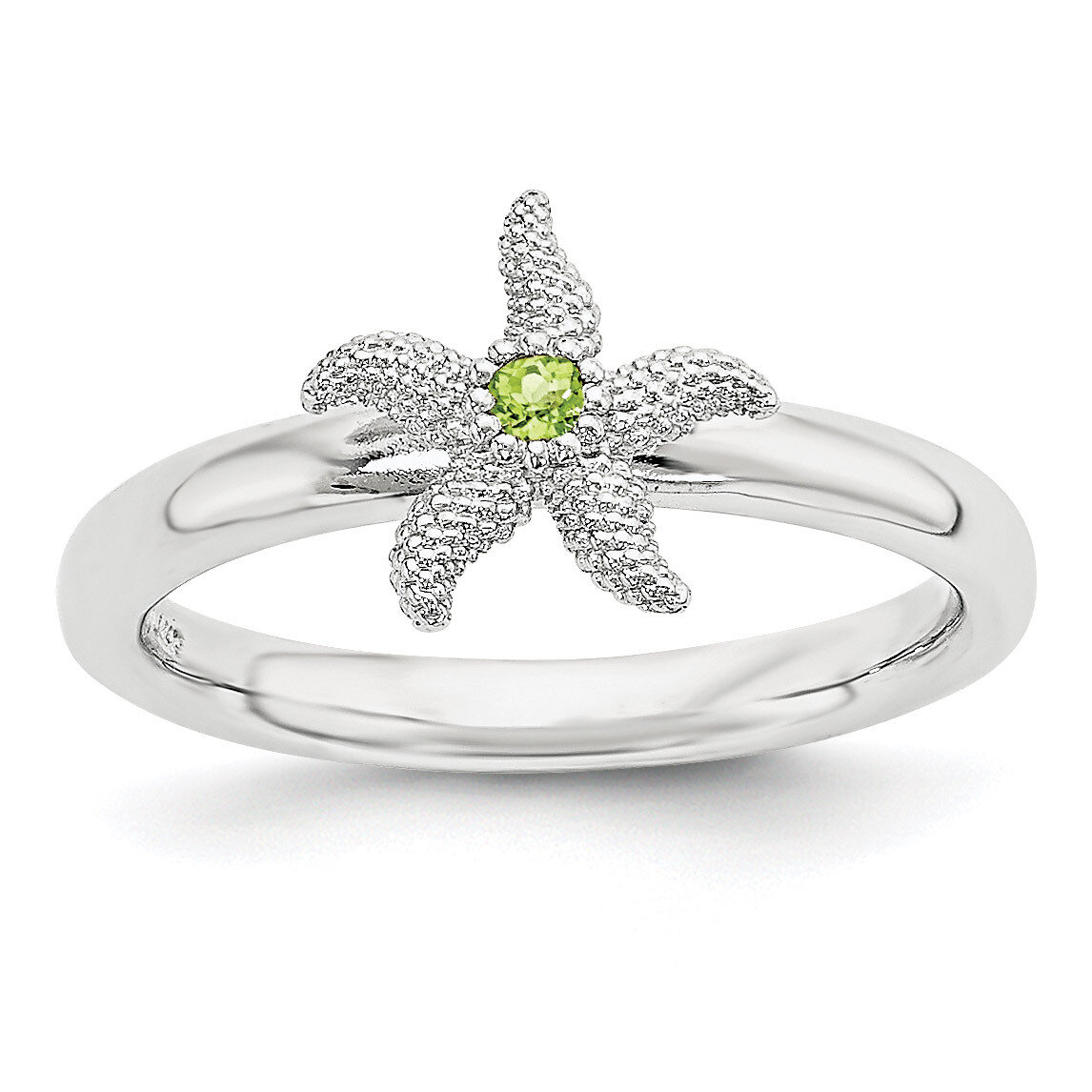 Peridot Starfish Ring Sterling Silver QSK1862, MPN: QSK1862, 886774376837