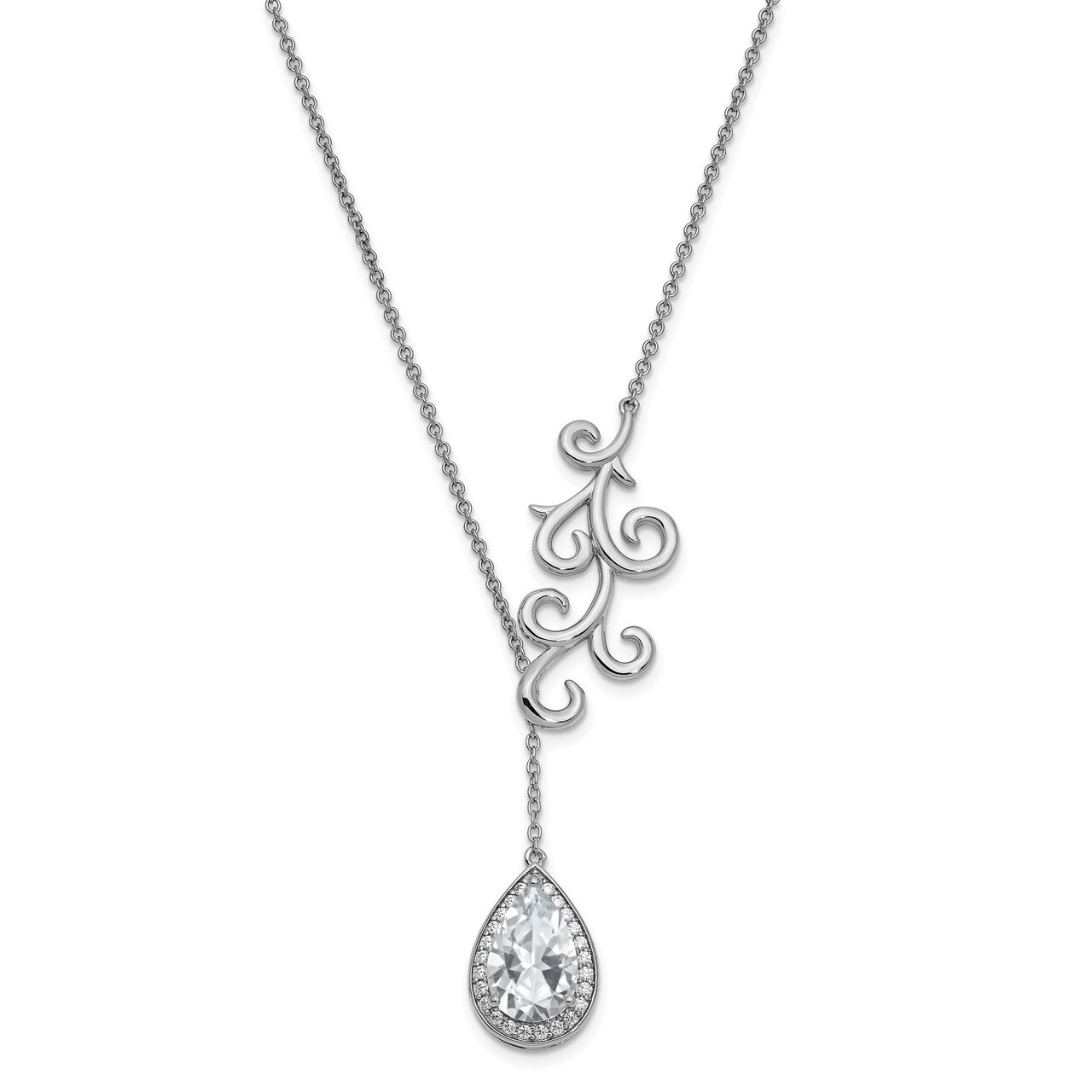 To My Bride 17.5 Inch Necklace with 3 inch Extender Sterling Silver CZ Diamond QSX619, MPN: QSX619,…