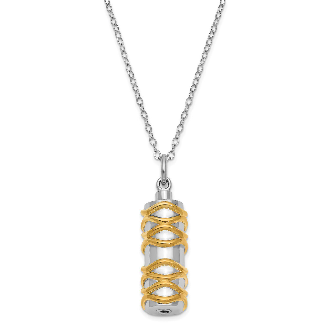 Gold-tone Ash Holder 18 Inch Necklace Sterling Silver QSX683, MPN: QSX683, 883957928579