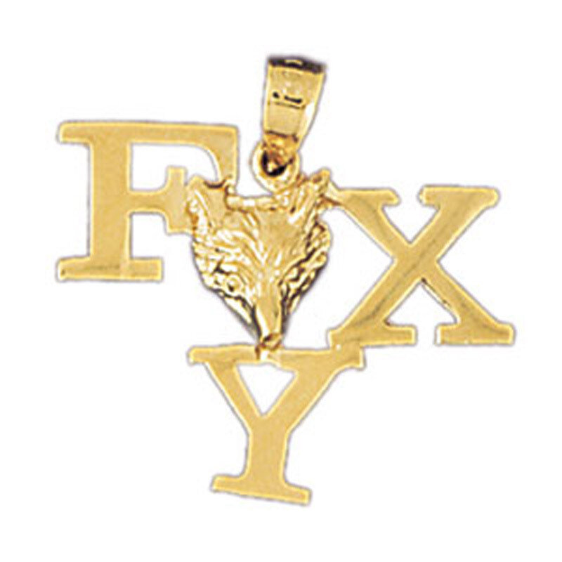 Foxy Pendant Necklace Charm Bracelet in Yellow, White or Rose Gold 10580
