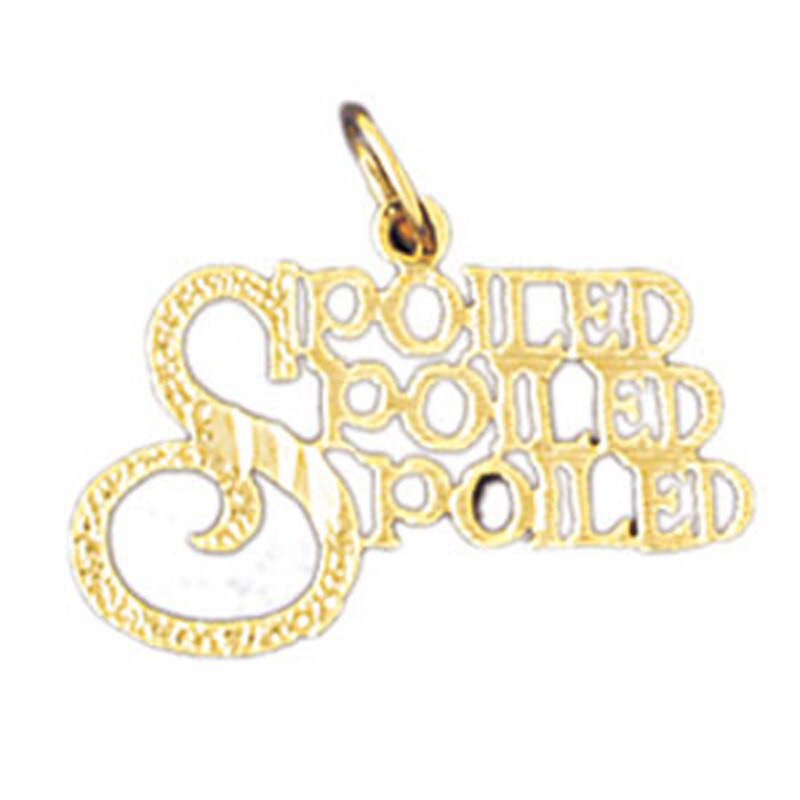 Spoiled Spoiled Spoiled Pendant Necklace Charm Bracelet in Yellow, White or Rose Gold 10583
