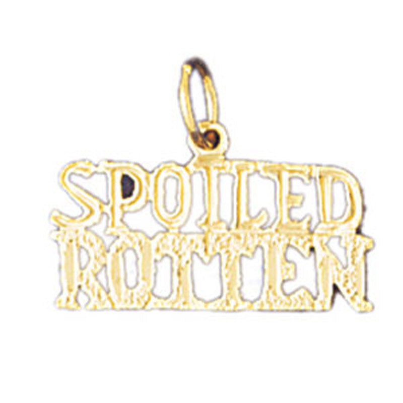 Dazzlers Jewelry Spoiled Rotten Pendant Necklace Charm Bracelet in Yellow, White or Rose Gold 10587…