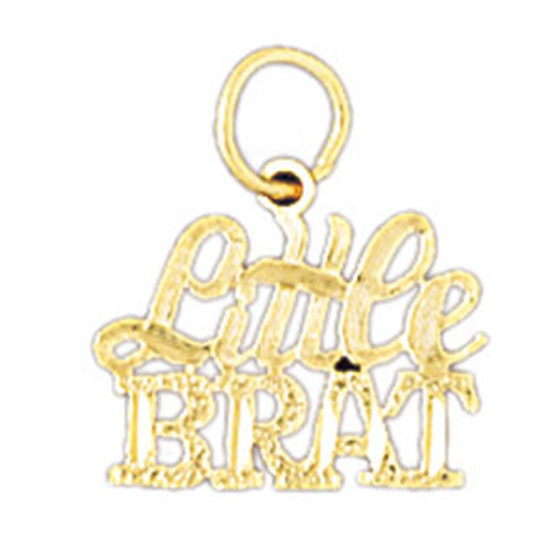 Dazzlers Jewelry Little Brat Pendant Necklace Charm Bracelet in Yellow, White or Rose Gold 10591, M…