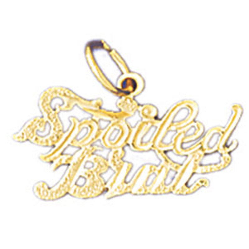Spoiled Brat Pendant Necklace Charm Bracelet in Yellow, White or Rose Gold 10594