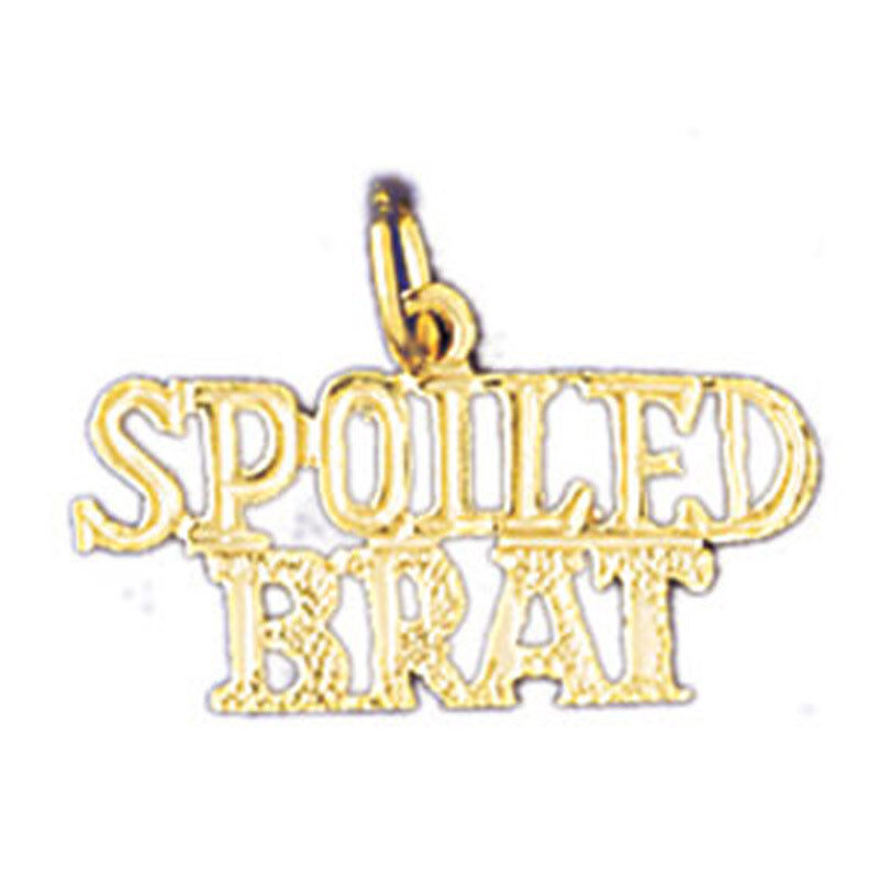 Spoiled Brat Pendant Necklace Charm Bracelet in Yellow, White or Rose Gold 10595