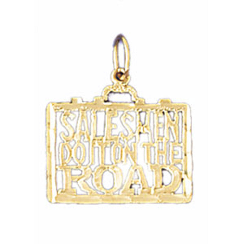 Salesmen Do It On The Road Pendant Necklace Charm Bracelet in Yellow, White or Rose Gold 10616